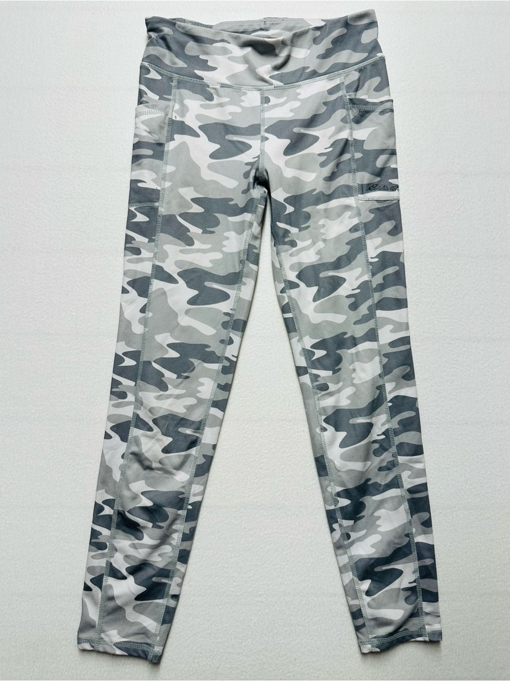 Eddie Bauer Kids L (14) Camo Leggings – 27” Inseam – Back Waistband Zip Pocket
